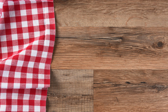 Red Checkered Table Cloth