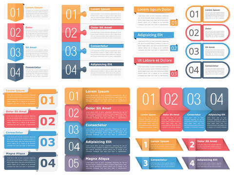 Design Elements with Numbers and Text