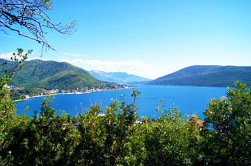 View of the Boka bay from  district Savina in Herceg Novi (Montenegro)