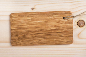 etichetta di legno