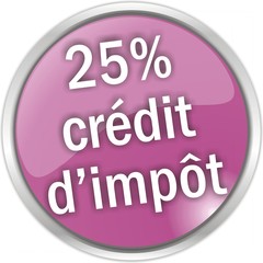 bouton 25% crédit d'impôt