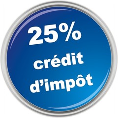 bouton 25% crédit d'impôt