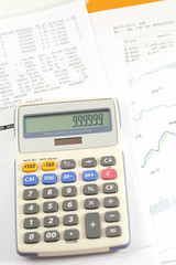 Finance statement with calculator