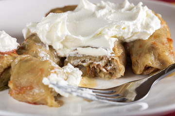 Stuffed cabbage rolls