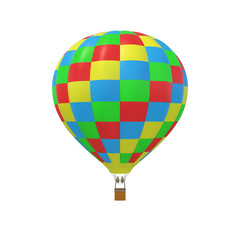 Colorful balloon isolated on white background.