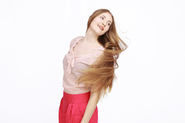 Portrait of beautiful smiling woman 