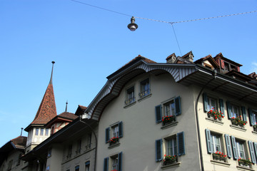 Fototapeta na wymiar Capital of Switzerland / Typical architecture Bern (Western Europe)