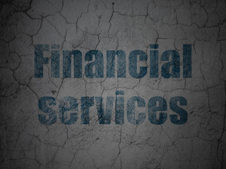Currency concept: Financial Services on grunge wall background