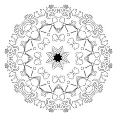 Islamic mandala on isolated background