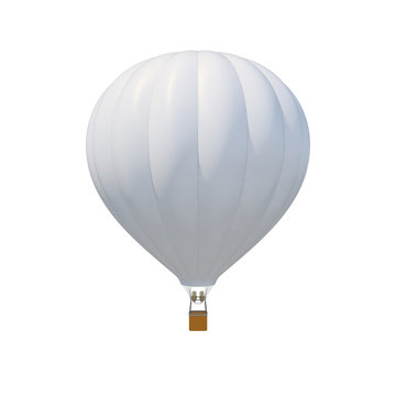 White air ballon isolated on white background.