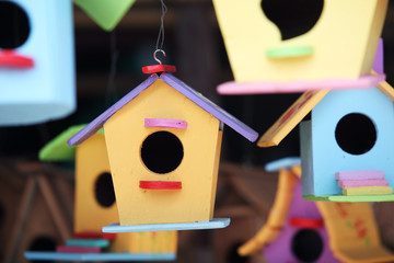 Obraz na płótnie Canvas colorful bird house.