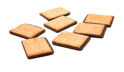 chocolate cookie isolated