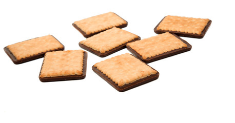 chocolate cookie isolated