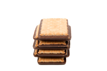 chocolate cookie isolated