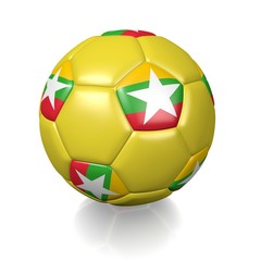 Obraz premium Football soccer ball with a national flag texture