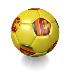 Obraz premium Football soccer ball with a national flag texture