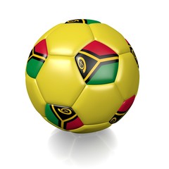 Obraz premium Football soccer ball with a national flag texture