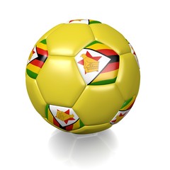 Fototapeta premium Football soccer ball with a national flag texture