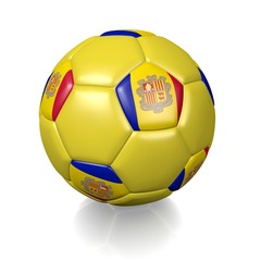 Obraz premium Football soccer ball with a national flag texture
