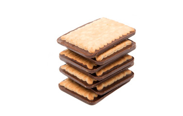chocolate cookie isolated