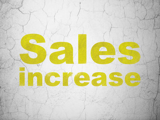 Marketing concept: Sales Increase on wall background