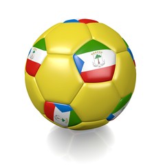 Obraz premium Football soccer ball with a national flag texture