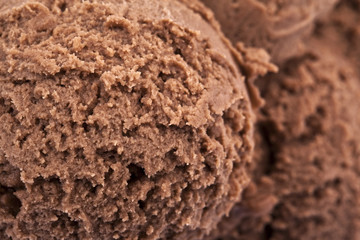 closed up chocolate ice cream