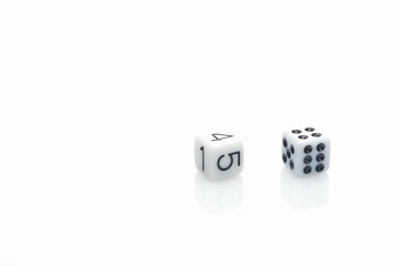 the dice with the numbers