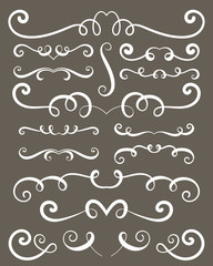 Set of hand drawn vignettes in retro style.