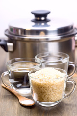 Obraz na płótnie Canvas steamed rice - a recipe