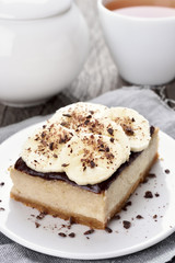 Baking banana cheese cake