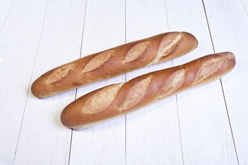 two baguette bread