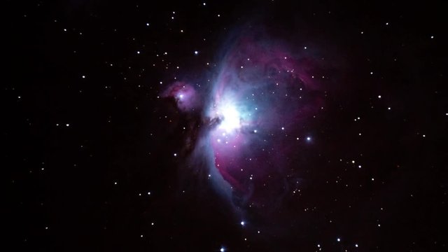 A zoom in on the Great Nebula in Orion