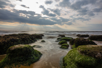 Fototapeta na wymiar Hunstanton Norfolk Beach Rocks