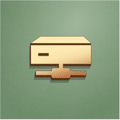 Ikona vintage z szumem i cieniem © vempireart