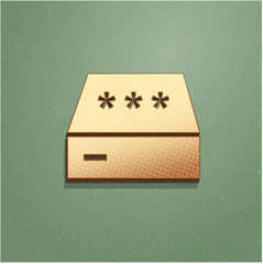 Ikona vintage z szumem i cieniem © vempireart