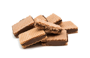 chocolate wafer isolated