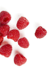 scattered raspberries