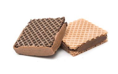 chocolate wafer isolated