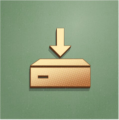 Ikona vintage z szumem i cieniem © vempireart