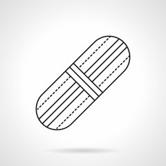 Adhesive plaster flat line vector icon