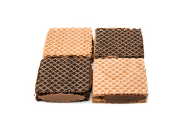 chocolate wafer isolated