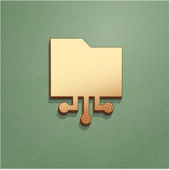 Ikona vintage z szumem i cieniem © vempireart