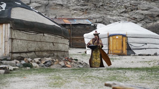 Woman in national dress
