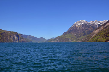 Fototapeta premium Urnersee mit Fronalpstock, Schweiz