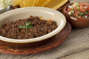 a bowl of cooked ground beef