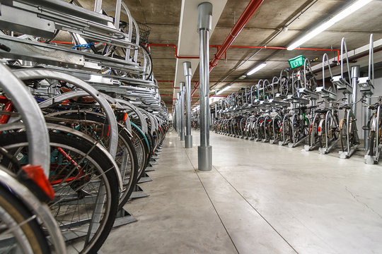 Modern underground bicycle parking-lot