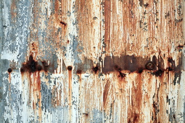 Rusty corrugated metal texture background
