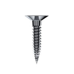 Metallic screw. 3D rendering illustration.