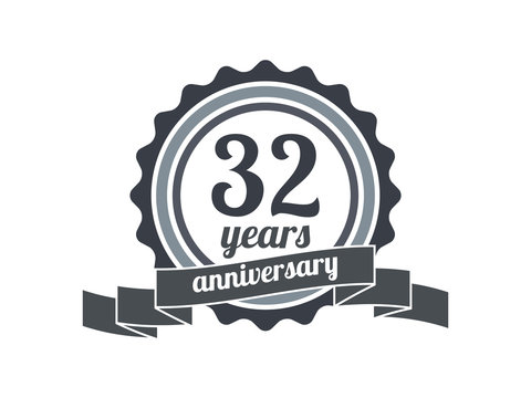 32nd year anniversary logo